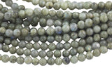 LARGE-HOLE beads!!! 8mm or 10mm Smooth -finished round. 2mm hole. 7-8" strands. Natural Labradorite Big Hole Beads