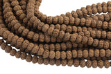 Natural Rudraksha Beads- 8mm Roundel- Wholesale Bulk or Single Strands!- Full 13.5 Inch Strand Gemstone Beads