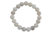 Natural Phoenix Agate Matte Round Size 10mm and 12mm- Handmade In USA- approx. 7-7.5" Bracelet Crystal Bracelet- LGS