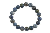 Natural Flower Sodalite Round Size 6mm and 8mm- Handmade In USA- approx. 7" Bracelet Crystal Bracelet