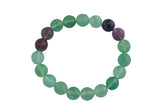 Natural Rainbow Fluorite - Bracelet Faceted Round Size 10mm and 12mm- Handmade In USA- approx. 7-7.5" Bracelet Crystal Bracelet- LGS