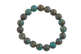 Flower Agate Faceted Round Size 10mm and 12mm- Handmade In USA- approx. 7-7.5" Bracelet Crystal Bracelet- LGS