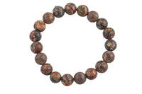 Leopard Skin Jasper Matte Round Size 6mm and 8mm- Handmade In USA- approx. 7" Bracelet Crystal Bracelet