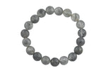 Natural Cloudy Quartz Faceted Round Size 6mm and 8mm- Handmade In USA- approx. 7" Bracelet Crystal Bracelet