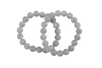 Moonstone Bracelet Smooth Round Size 6mm and 8mm Handmade In USA Natural Gemstone Crystal Bracelets Handmade Jewelry - LGS