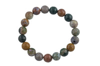 Fancy Agate Faceted Round Size 10mm and 12mm- Handmade In USA- approx. 7-7.5" Bracelet Crystal Bracelet- LGS