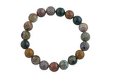 Fancy Agate Faceted Round Size 10mm and 12mm- Handmade In USA- approx. 7-7.5" Bracelet Crystal Bracelet- LGS