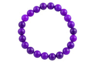 Bracelet Purple Jade Bracelets 8mm Stackable Round Natural Gemstone Crystal Bracelets - Handmade Bracelet Crystal Bracelet