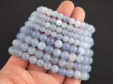Aquamarine Jade Bracelet Stretchy String Bracelet Natural Gemstone Crystal Bracelets Pre-charged Handmade Jewelry Bracelet Crystal Bracelet