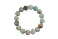 Natural Amazonite Matte Round Size 6mm and 8mm- Handmade In USA- approx. 7" Bracelet Crystal Bracelet- LGS