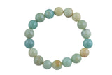 Natural Amazonite Mystic Faceted Round Size 6mm and 8mm- Handmade In USA- approx. 7" Bracelet Crystal Bracelet