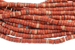 Red Jasper Heishi Discs Beads 2x4mm 3x6mm 15.5" Strand