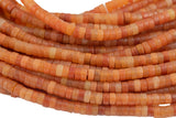 Orange Aventurine Heishi Discs Beads 2x4mm 3x6mm 15.5" Strand