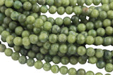 Natural African Olive Green Jade Beads 4mm 6mm 8mm 10mm Round Beads 15.5" Strand Gemstone Beads