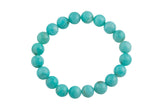 Natural Amazonite Smooth Round Size 6mm and 8mm- Handmade In USA- approx. 7" Bracelet Crystal Bracelet