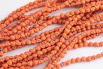 Orange Howlite Turquoise Skull Beads 6mm 6x8mm 15.5" Strand