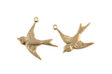 Gold Filled Bird Charm- 14/20 Gold Filled- USA Product-7mm- 1 piece per order