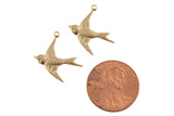 Gold Filled Bird Charm- 14/20 Gold Filled- USA Product-7mm- 1 piece per order