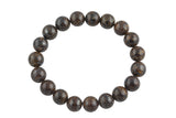 Natural Bronzite Smooth Round Size 6mm 8mm 10mm - Handmade In USA- approx. 7" Bracelet Crystal Bracelet