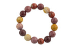 Natural Mookaite- Bracelet Facted Round Size 10mm and 12mm- Handmade In USA- approx. 7-7.5" Bracelet Crystal Bracelet- LGS