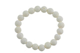 Natural White Coral Round Size 6mm and 8mm- Handmade In USA- approx. 7" Bracelet Crystal Bracelet