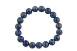 Natural Lapis Lazuli Bracelet Round Size 6mm and 8mm Undyed Natural - Handmade In USA - Handmade Jewelry - approx. 7" Crystal Bracelet