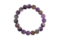 Natural Flower Amethyst - Bracelet Size 10mm and 12mm- Handmade In USA- approx. 7-7.5" Bracelet Crystal Bracelet- LGS