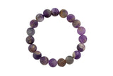 Natural Flower Amethyst - Bracelet Size 10mm and 12mm- Handmade In USA- approx. 7-7.5" Bracelet Crystal Bracelet- LGS