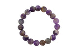 Natural Flower Amethyst - Bracelet Size 10mm and 12mm- Handmade In USA- approx. 7-7.5" Bracelet Crystal Bracelet- LGS