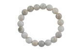 Natural Phoenix Agate Faceted Round Size 10mm and 12mm- Handmade In USA- approx. 7-7.5" Bracelet Crystal Bracelet- LGS