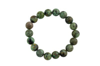 Natural African Turquoise Round Size 6mm and 8mm- Handmade In USA- approx. 7" Bracelet Crystal Bracelet
