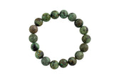 Natural African Turquoise Round Size 6mm and 8mm- Handmade In USA- approx. 7" Bracelet Crystal Bracelet