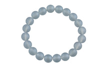 Matte Blue Quartz Bracelet Round Size 6mm and 8mm Handmade In USA Natural Gemstone Crystal Bracelets Handmade Jewelry - approx. 7"