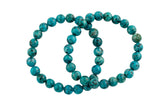 Bracelet Natural Burmese Turquoise Bracelets 8mm Stackable Round Natural Gemstone Crystal Bracelets - Handmade - 7.5" Bracelet