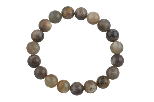 Dark Moonstone - BRACELETS NATURAL Gemstone 8mm Smooth Stackable Round Gemstone- Handmade - WHOLESALE - 8mm 7” - 7.5" Bracelet