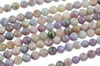 Natural Flower Tourmaline High Quality in Round, 4mm, 6mm, 8mm, 10mm AAA Quality Smooth Gemstone Beads