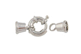 1 pcs- Spring Clasps - Silverish Color Lock Jewelry Supply Component- 15-20mm