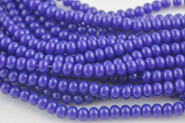 7x10mm Crystal Smooth Roundel 1 or 2 or 5 or 10 STRANDS- 16 Inch Strand- Sapphire