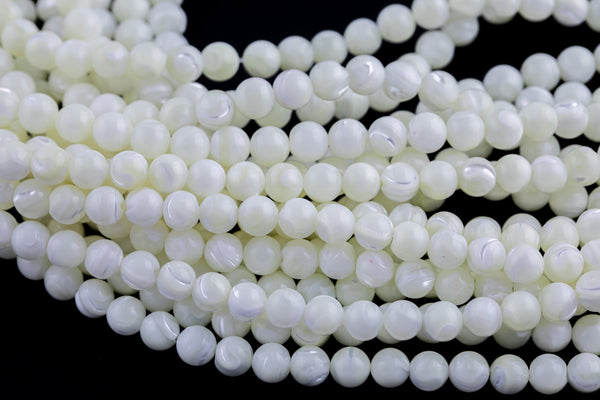 Natural Mother of Pearl, High Quality in Round Gemstone Beads Shell Beads