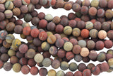 Natural African Agate Matt Round sizes 4mm, 6mm, 8mm, 10mm, 12mm Gemstone Beads