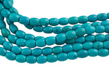 Turquoise - Barrel Shape- 8x10mm - 40 Pieces- Special Shape- Full Strand- 16 Inches Gemstone Beads