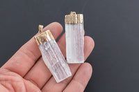 NATURAL Selenite Freeform Bar Pendant 40-50mm