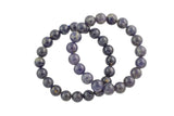Natural Iolite 8mm Round Beads Blue Iolite 7mm 8mm Round Beads Polished Plain Round Iolite 9mm Round 11mm Round Beads 7.5 inch bracelets