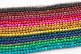 6mm Lava Rock Beads Multicolor Natural Round Loose - Color Colored Lava Beads - Full 15.5" Strands - Wholesale Pricing