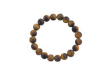 Tiger Eye Matte Round Stretchy String Bracelet Tiger's Eye bracelet Tigerseye Tigers Eye Handmade Jewelry Bracelet Crystal Bracelet