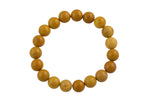 Natural Mustard Jasper- Bracelet Smooth Round Size 10mm and 12mm- Handmade In USA- approx. 7-7.5" Bracelet Crystal Bracelet- LGS