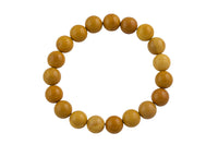 Natural Mustard Jasper- Bracelet Smooth Round Size 10mm and 12mm- Handmade In USA- approx. 7-7.5" Bracelet Crystal Bracelet- LGS