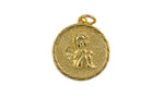 1 pc Dainty 18k Gold Beads Coin Baby Angel Charm for Bracelet Necklace Pendant Earring Findings- 17mm-