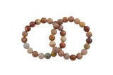 Natural Mookaite- Bracelet Facted Round Size 10mm and 12mm- Handmade In USA- approx. 7-7.5" Bracelet Crystal Bracelet- LGS