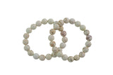 Bracelet Faceted White Turquoise Round Size 6mm 8mm 10mm 12mm Handmade In USA- approx. 7" Bracelet Crystal Bracelet- LGS